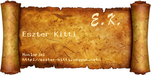 Eszter Kitti névjegykártya